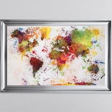 Load image into Gallery viewer, Multicoloured Paint Splatter Framed Wall Art 114*74cm
