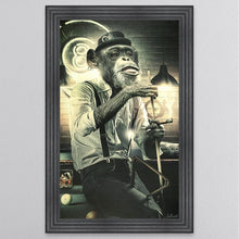 Load image into Gallery viewer, Snooker Monkey Framed Wall Art 114*74cm
