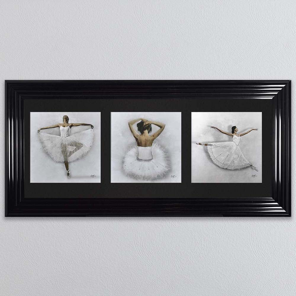 Ballerina Triptych Framed Wall Art