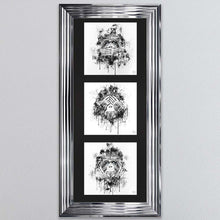 Load image into Gallery viewer, Three Wise Monkeys Triptych Framed Wall Art
