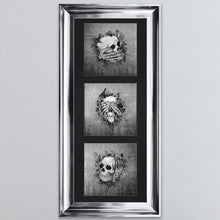 Load image into Gallery viewer, Three Wise Skulls Triptych Framed Wall Art
