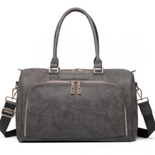 Load image into Gallery viewer, LEATHER LOOK MATERNITY CHANGING SHOULDER BAG GREY
