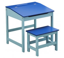 Load image into Gallery viewer, Children&#39;s Blue Desk And Stool
