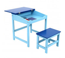 Load image into Gallery viewer, Children&#39;s Blue Desk And Stool
