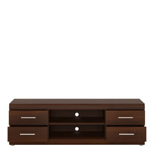 Load image into Gallery viewer, Imperial Wide 4 Drawer TV Cabinet in Dark Mahogany Melamine
