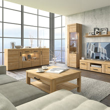 Load image into Gallery viewer, Cortina 4 door wide glazed sideboard in Grandson Oak
