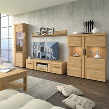 Load image into Gallery viewer, Cortina 2 door 1 drawer wide TV cabinet in Grandson Oak
