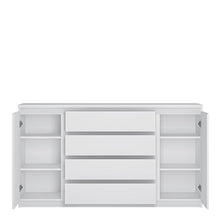 Load image into Gallery viewer, Fribo 2 door 4 drawer wide sideboard in White
