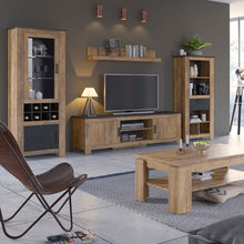 Load image into Gallery viewer, Rapallo 2 door 189 cm wide TV cabinet in Chestnut and Matera Grey
