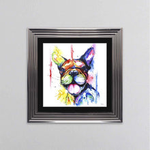 Load image into Gallery viewer, Multicoloured French Bulldog Framed Wall Art
