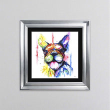 Load image into Gallery viewer, Multicoloured French Bulldog Framed Wall Art
