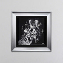 Load image into Gallery viewer, Black &amp; White Giraffe Framed Wall Art
