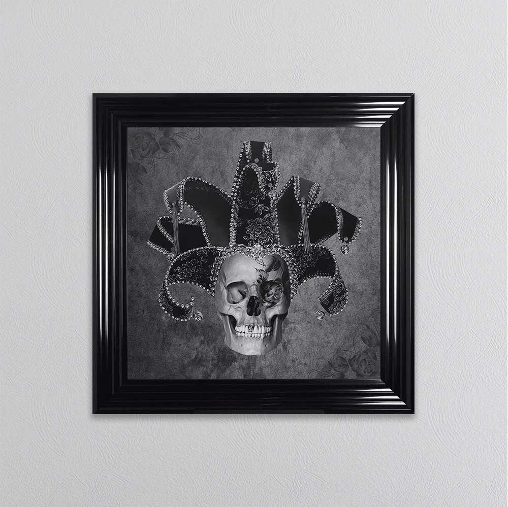 Jester Skull Framed Wall Art