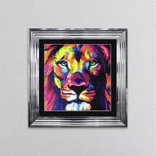 Load image into Gallery viewer, Multicoloured Lion Framed Wall Art
