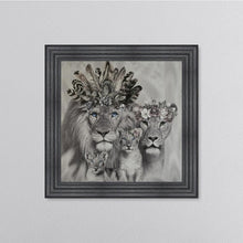 Load image into Gallery viewer, Lion Family With Two Cubs Framed Wall Art 75*75cm
