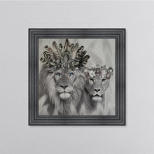 Load image into Gallery viewer, Lion Family Framed Wall Art 75*75cm
