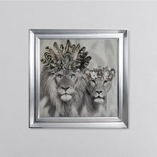 Load image into Gallery viewer, Lion Family Framed Wall Art 75*75cm
