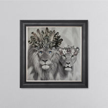 Load image into Gallery viewer, Lion Family Framed Wall Art 75*75cm
