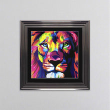 Load image into Gallery viewer, Multicoloured Lion Framed Wall Art
