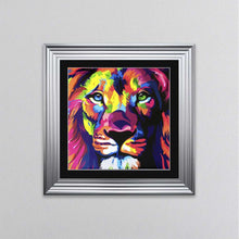 Load image into Gallery viewer, Multicoloured Lion Framed Wall Art
