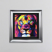 Load image into Gallery viewer, Multicoloured Lion Framed Wall Art
