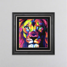 Load image into Gallery viewer, Multicoloured Lion Framed Wall Art
