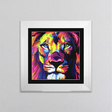 Load image into Gallery viewer, Multicoloured Lion Framed Wall Art
