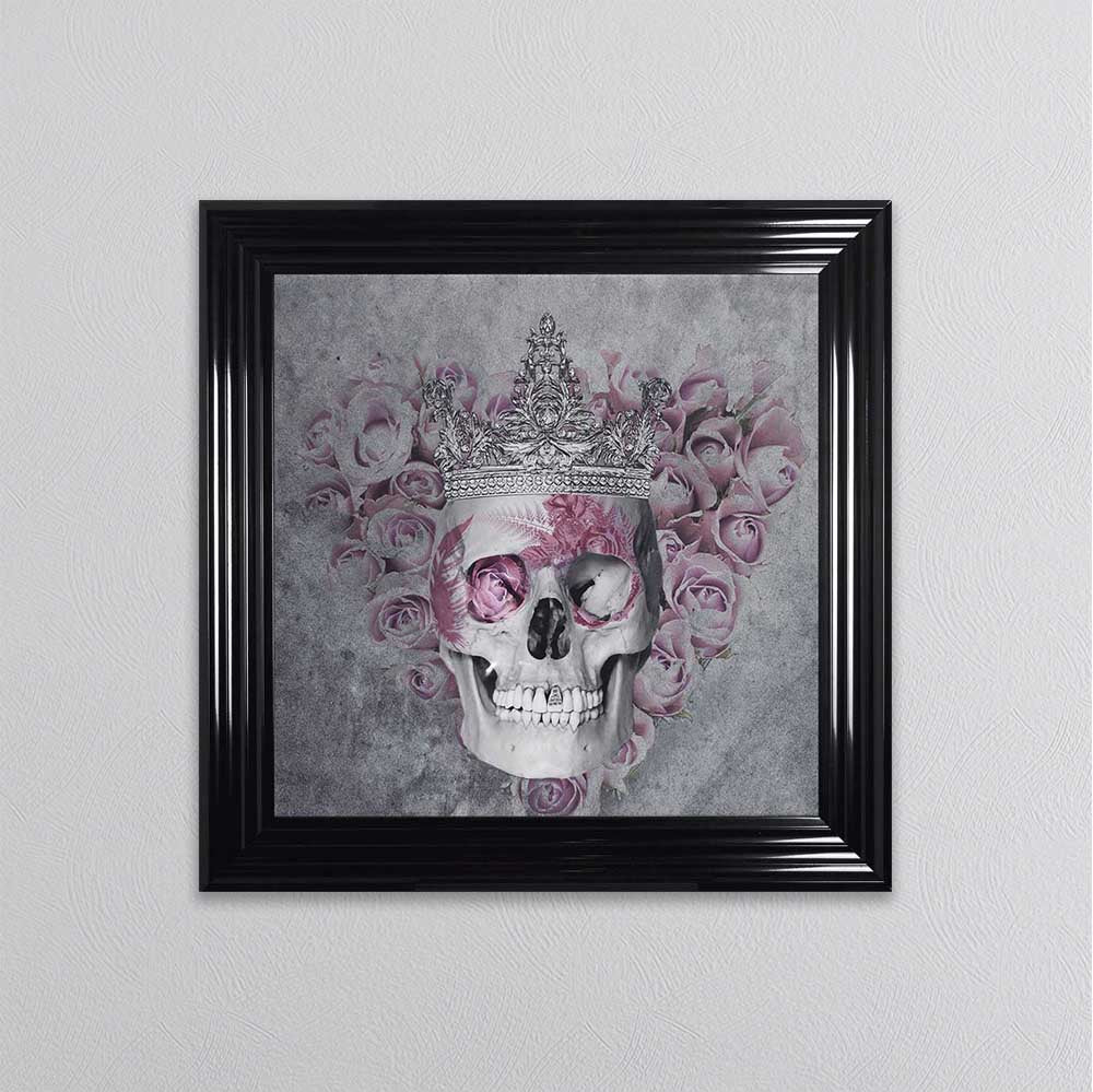 Queen Skull With Crown Framed Wall Art