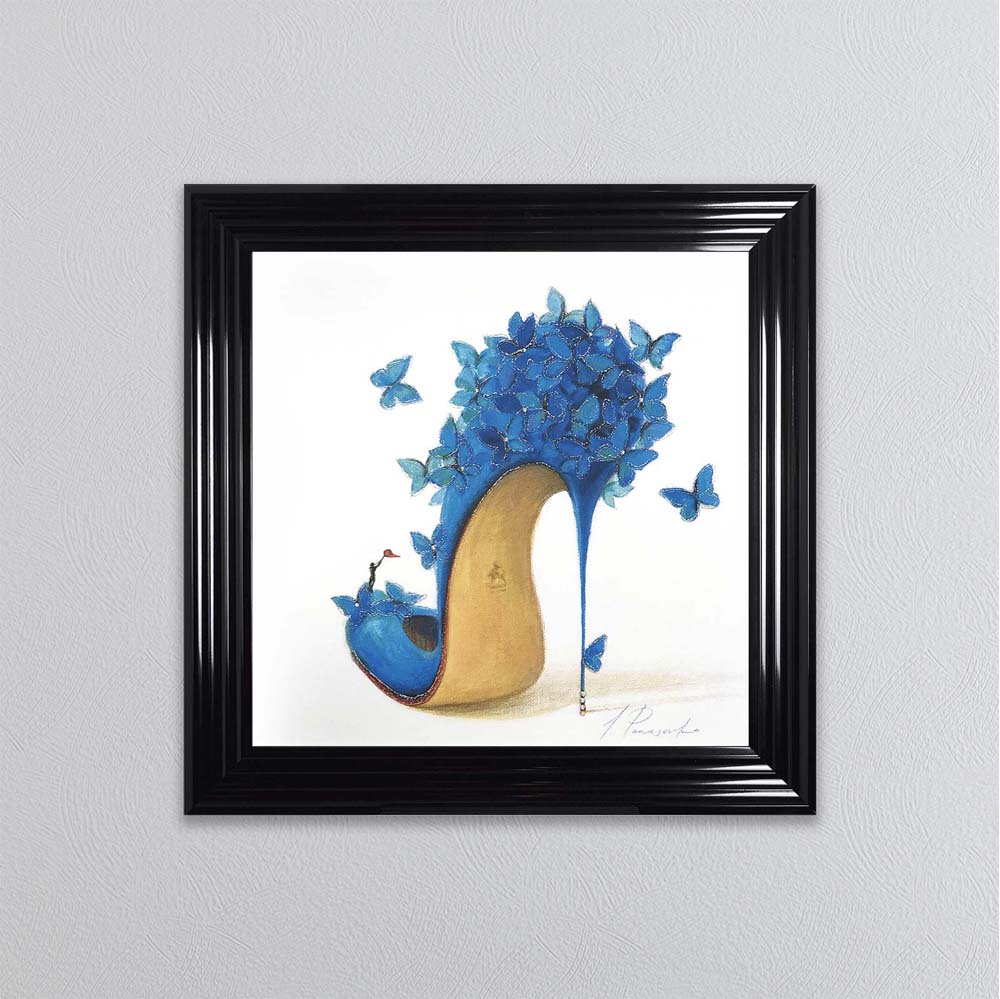 Sketches Of Love Heel Framed Wall Art