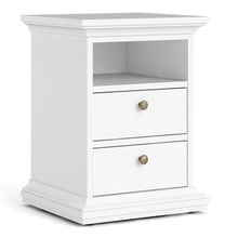 Load image into Gallery viewer, Paris Bedside 2 Drawers in White
