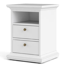 Load image into Gallery viewer, Paris Bedside 2 Drawers in White
