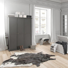 Load image into Gallery viewer, Paris Wardrobe with 3 Doors in Matt Grey
