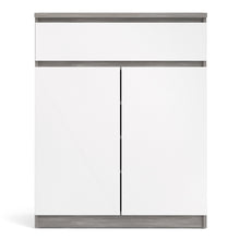 Load image into Gallery viewer, Naia Sideboard 1 Drawer 2 Doors in Concrete and White High Gloss
