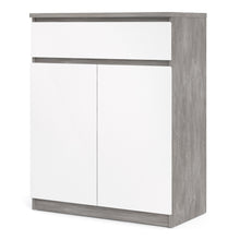 Load image into Gallery viewer, Naia Sideboard 1 Drawer 2 Doors in Concrete and White High Gloss
