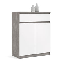 Load image into Gallery viewer, Naia Sideboard 1 Drawer 2 Doors in Concrete and White High Gloss
