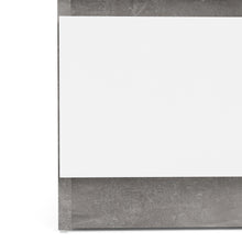 Load image into Gallery viewer, Naia Bedside - 3 Drawers in Concrete and White High Gloss
