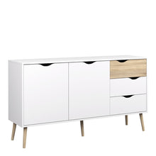 Load image into Gallery viewer, Oslo Sideboard - Large - 3 Drawers 2 Doors in White and Oak
