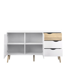 Load image into Gallery viewer, Oslo Sideboard - Large - 3 Drawers 2 Doors in White and Oak
