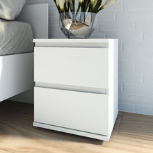 Load image into Gallery viewer, Nova Bedside 2 Drawer in White
