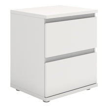 Load image into Gallery viewer, Nova Bedside 2 Drawer in White
