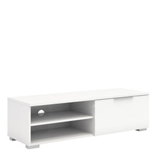 Load image into Gallery viewer, Match TV Unit 1 Drawers 2 Shelf in White High Gloss
