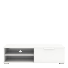 Load image into Gallery viewer, Match TV Unit 1 Drawers 2 Shelf in White High Gloss
