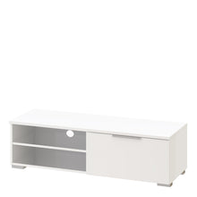 Load image into Gallery viewer, Match TV Unit 1 Drawers 2 Shelf in White High Gloss
