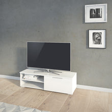 Load image into Gallery viewer, Match TV Unit 1 Drawers 2 Shelf in White High Gloss
