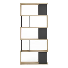 Load image into Gallery viewer, Maze Open Bookcase 4 Shelves in Oak and Black
