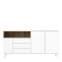 Load image into Gallery viewer, Roomers Sideboard 3 Drawers 3 Doors in White and Oak
