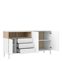 Load image into Gallery viewer, Roomers Sideboard 3 Drawers 3 Doors in White and Oak
