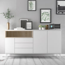 Load image into Gallery viewer, Roomers Sideboard 3 Drawers 3 Doors in White and Oak
