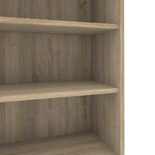 Load image into Gallery viewer, Prima Bookcase 4 Shelves with 2 Drawers and 2 Doors in Oak
