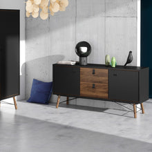 Load image into Gallery viewer, Ry Sideboard 2 doors + 2 drawers in Matt Black Walnut
